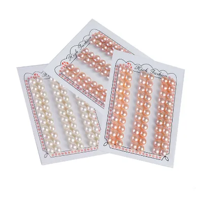Cultured Fresh Water Pearls Hole Half Drilled Zhuji Wholesale Loose Button Real Natural Freshwater Pearl