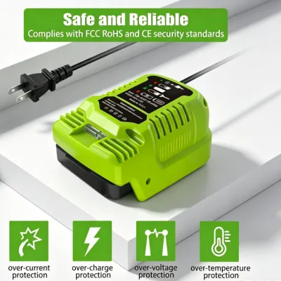 Fast Battery Charger for Greenworks 40V Battery Mini Charger Station with LED