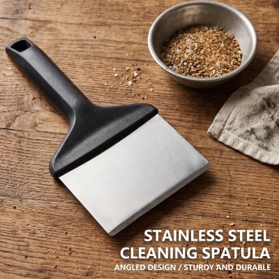Heavy Duty Grill Cleaner Grill Cleaning Brick and Spatula Scraper with Handle, Cleaning Brush Removing Stains for BBQ