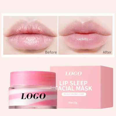 Lip Sleeping Mask Overnight Moisturizing Anti-Wrinkle with Vitamin E Collagen for Dry Flaky Lips Plumping 10g Private Label