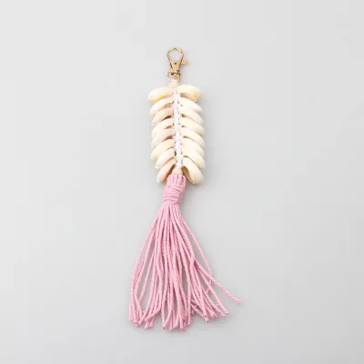 Bohemian Style Shell Tassel Keychain Handcrafted Summer Pendant Bag Packaging Decoration New Pendant Accessory