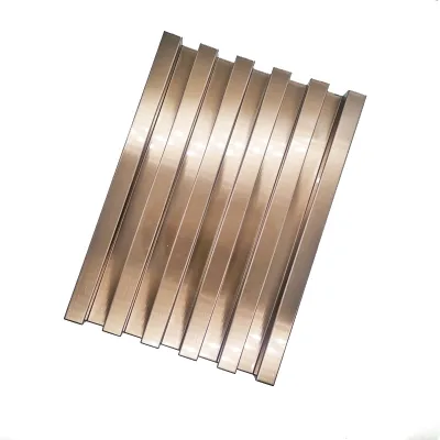 201/304/316 Rose Gold Customize Length and Thickness Stainless Steel Edge Trim Wholesale Price for Hotel Project