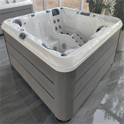 Outdoor Bathroom Soaking Whirlpools Air Massage Bathtub Modern Artificial Stone Freestanding SPA Corner Bath Tubs