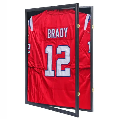 Jersey Frame Display Case Black Shadow Box for Sports Jerseys