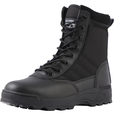 Swat Boots - Men's Outdoor Boots Rubber Outsole Lace Up Breathable Footwear For Field Activities