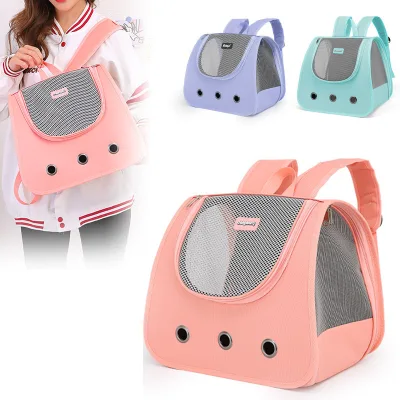 Hot Selling Large Size Cat Dog Carrying Bag Backpack Portable Pet Carrier Outgoing Travel Breathable Pets Handbag