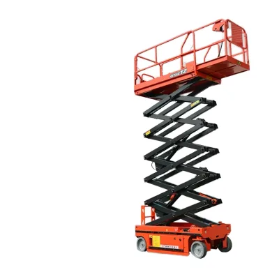 Best Selling 500 KG 8 M 10 M 12M 14 M Load DC Lifting and Lowing Manual Moving Scissor Lift
