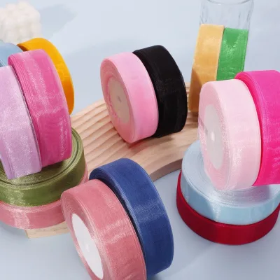 4cm Eco-Friendly Polyester Satin Ribbon Handmade DIY Rose Flower Woven Floral Gift Wrapping with Bow Decorations for Halloween
