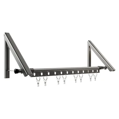 Jutye Window Balcony Perforation-free Folding Telescopic Basking Rod Laundry Drying Rack