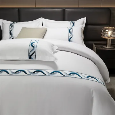 Solid Color Four-piece Hotel Linen Set for Star-rated Hotels