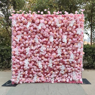 Popular Factory Price Wholesale Flower Panels Backdrop Wall 8ft X8ft Flower Wall Panel Decoration