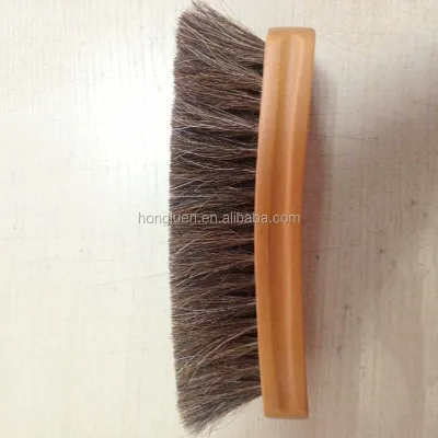 Soft Horse Hair Hog Bristle Natural Wooden Handle Small Shoe Cleaner Polish Brush