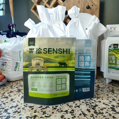 Customized Reusable Pet Food Packaging Bag Self-Sealing for Cat Dog Food Gravure Printing Plastic Bag