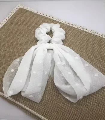 Chiffon Jacquard Elastic Hair Band Knot-Design Chiffon Hair Accessories