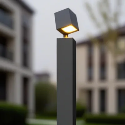 Daheng Square Outdoor LED Bollard Adjustable Lamp Post Lights High Quality Aluminum Construction for Decorative Lighting