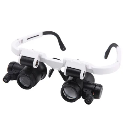 Head-mounted Glasses Magnifying Glass 8 X 23 X Watch Maintenance Identification High HD LED Magnifying Glass