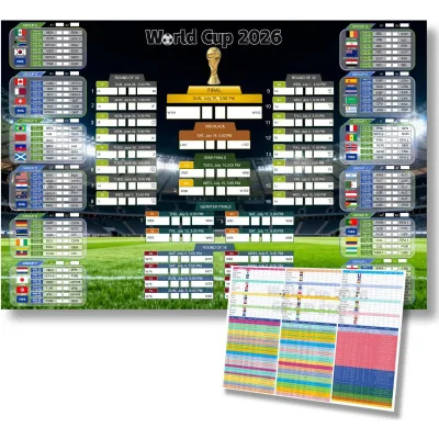 Wholesale World Football League Schedule Poster Bar Club Party Decoration Props