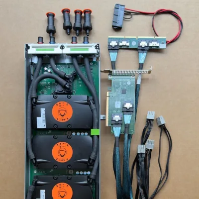 Fujitsu CX400M4 V100-16G Four-card Motherboard with Water Cooling SXM2 V100 Module CX2570M4