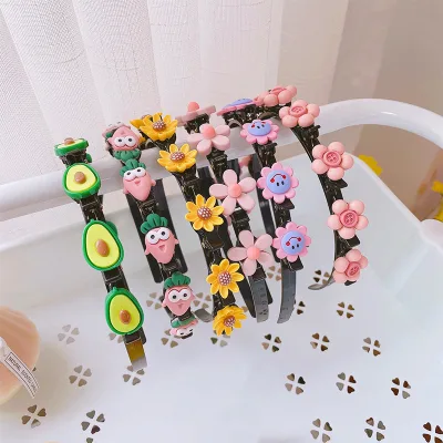 Wholesale Children's Korean Flower Hair Band Fixed Artifact Non-slip Accesorios Para Ninas Preat Headbands Kids Hair Accessories