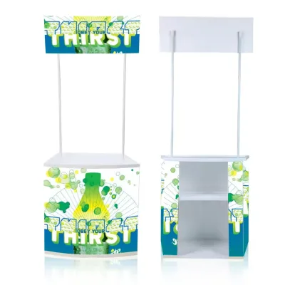 Promotion Desk Custom Graphics Table Booth Stand Promotion Branding Freestanding Promotional Kiosk