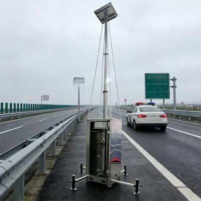 Stainless Steel Material Camera CCTV Tower with 6m Mast and NVR Data Storage for Highway Surveillance