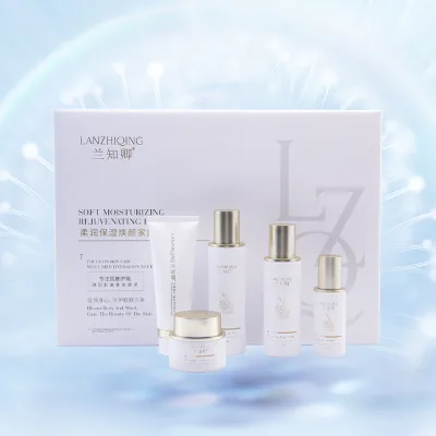 Private Label Moisturizing Skin Care Set Contains facial cleanser Toner Serum Lotion face cream
