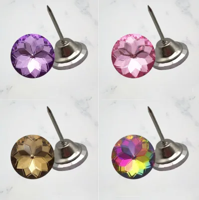 Various Color  Furniture Accessories Customized High Quality for Sofa Crystal Acrylic Button