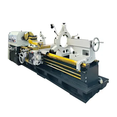 Heavy Duty Metal Manual Lathe Machine CW6180 CW6280 3000kg Workpiece Load 800mm Swing Diameter 600mm Guide Rail Span