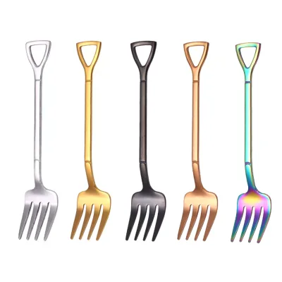Creative Shape Stainless Steel Tableware Thicken Fruit & Cake Dessert Forks