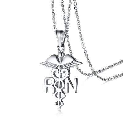 Talisman Pendant Necklace Medical Symbol ID Alert Necklace