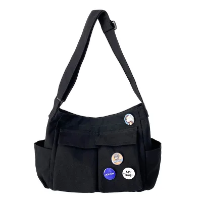 Retro Workwear-style Women's Shoulder/crossbody Bag Instagram-inspired Canvas Tote Zipper Closurelarge Capacity Artsy Casual