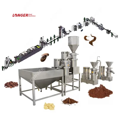 Cocoa Liquid Drink Mass Powder Production Line Cacao Bean Liquor Making Machine for Cocoa
