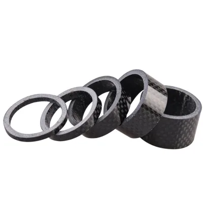 3K Carbon Fiber Headset Spacer Set 28.6mm for MTB Road Bike Fork Ultra Lightweight Bicycle Stem Riser Ring Fiber MTB Spacer