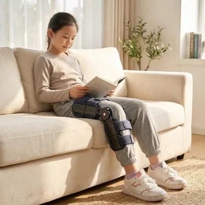 Premium Children's Knee Immobilizer Brace with Reinforced Side Panels Soft & Lightweight for Stability During Movement