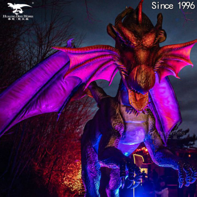 High Simulation Night Dragons Model Animated Castle Dragon Statues