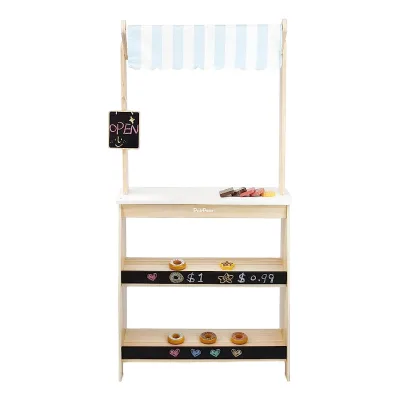 Wooden Candy Cart Display Stand, Mobile Food Dessert Stall Cart for Cake Shop Party Market