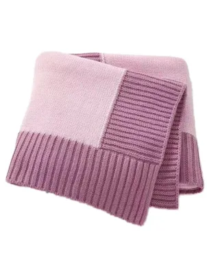 OEKO-TEX Certified 70*90cm Thick Solid 100% Cotton Knitted Blanket