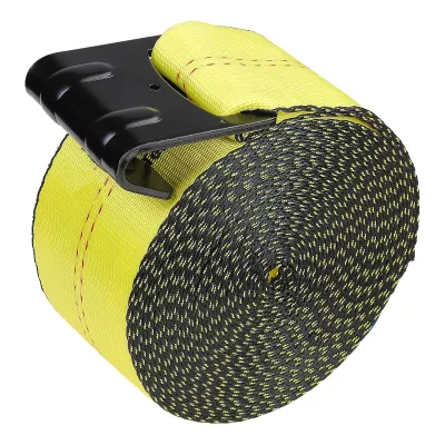 4-Inch 30 Feet Winch Straps 5400-Lbs Cargo Flatbed Winch Strap