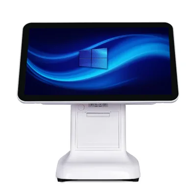 15.6 Inch Desk Stand POS System with Optional Fingerprint Recognition Built-in Thermal Printer