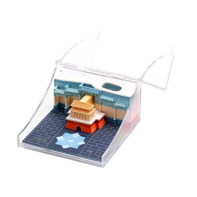 Factory Sale Luxury 3D Design BeiHai Park Paper Block Cube Diagonally Sticky Notes Memo Pad Weekly Calendar Sheets-Paper Crafts