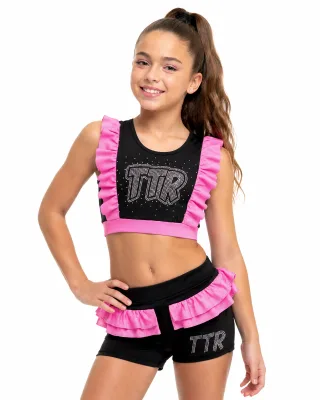 Sewn and Cut Polyester/Spandex Cheerleading Costumes for Adults Customized Cheer and Tumbling Practice Wear OEM Service