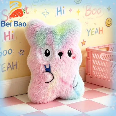 Plushie Manufacturer OEM ODM Custom Logo Plush Cushion Style Soft Stuffed Animal Kawaii Plush Pillow PP Cotton Filled in Stock