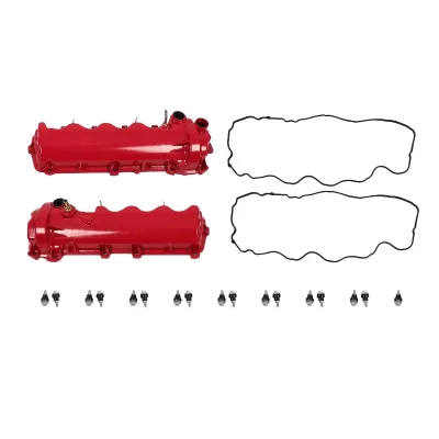 9L1Z6582D 9L1Z6582C 7L1Z6584A 2X Red Valve Cover Set for 2005-2010 Ford Mustang 2005-2014 Expedition 5.4L