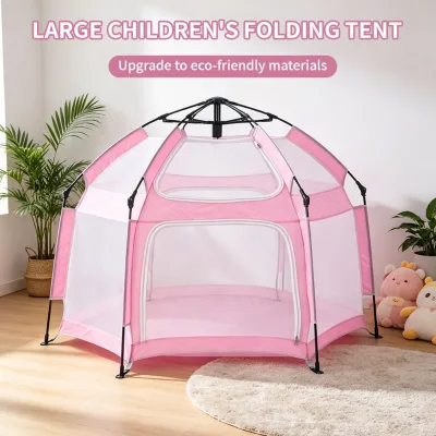 Foldable Polyester Oxford Kids Play Tent Indoor Princess Castle Playhouse for Boys Girls 0-24 Months
