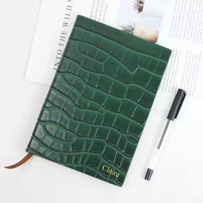 PU Crocodile Patterned Business Notebook and Handwritten Notepad Set