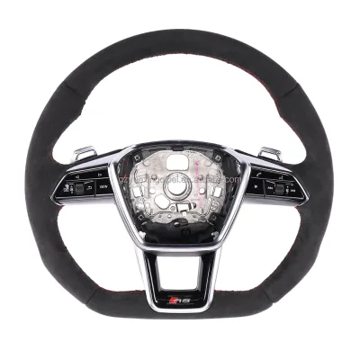 Custom Auto for Alcantara Sports Design Steering Wheel for Audi A6 C8 RS Leather with Shift Paddle