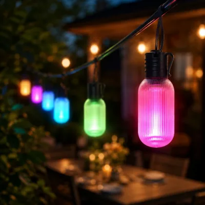 Replaceable Bulbs Christmas LED String Lights with S14 String Lights Shatterproof String Lights and Cafe Lights for Patio