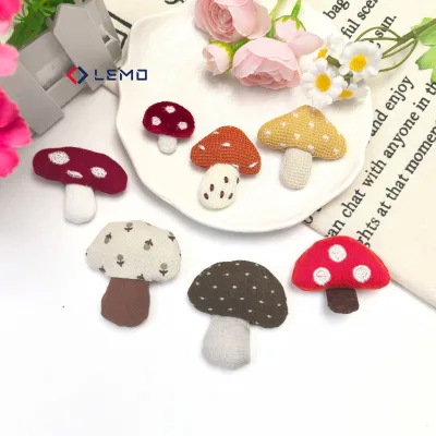 Handcrafted Invisible Fabric Mushroom Accessories DIY Hair Clips Hats Shoes Socks Clothing Small Embellishments Knitted Simple