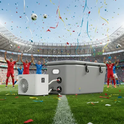 High-performance 1HP Water Chiller with Filter Inflatable Ice Bath Professional Cold Water Therapy Tub