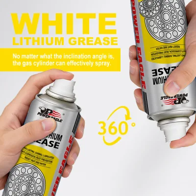 OEM 450ml White Lithium Grease Aerosol Spray Multi-Use Lubricant for Metal Parts and Machinery